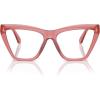 imageMichael Kors Womens Mk4118u Hawaii Universal Fit Cat Eye Prescription Eyewear FramesRose TransparentDemo Lens