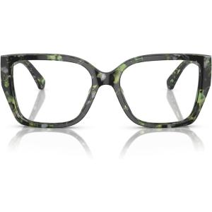 imageMichael Kors Womens Mk4115u Castello Universal Fit Square Prescription Eyewear FramesAmazon Green TortoiseDemo Lens