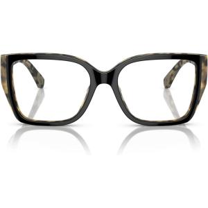 imageMichael Kors Womens Mk4115u Castello Universal Fit Square Prescription Eyewear FramesBlackAmber TortoiseDemo Lens