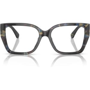 imageMichael Kors Womens Mk4115u Castello Universal Fit Square Prescription Eyewear FramesBright Blue TortoiseDemo Lens