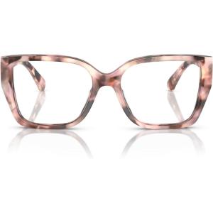 imageMichael Kors Womens Mk4115u Castello Universal Fit Square Prescription Eyewear FramesPink Pearlized TortoiseDemo Lens