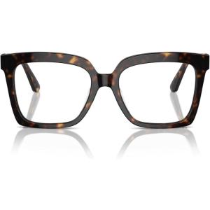 imageMichael Kors Womens Mk4119u Nassau Universal Fit Square Prescription Eyewear FramesDark TortoiseDemo Lens
