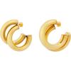 imageMichael Kors Womens 14K GoldPlated Brass Double Hoop Earrings