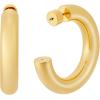 imageMichael Kors Womens 14K GoldPlated Brass Tube Hoop Earrings