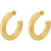 imageMichael Kors Womens 14K GoldPlated Brass Tube Hoop Earrings