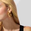 imageMichael Kors Womens 14K GoldPlated Brass Tube Hoop Earrings