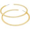 imageMichael Kors Womens 14K GoldPlated Inside Outside Pav Hoop Earrings