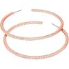 imageMichael Kors Womens 14K Rose GoldPlated Inside Outside Pav Hoop Earrings