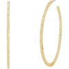 imageMichael Kors Womens 14K GoldPlated Inside Outside Pav Hoop Earrings
