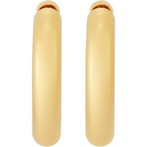 imageMichael Kors Womens 14K GoldPlated Brass Tube Hoop Earrings