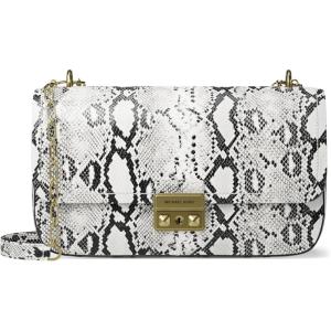 imageMichael Kors Tribeca Large Convertible Chain Shoulder BagAntique Goldtone HardwareNatural