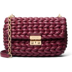 imageMichael Kors Tribeca Large Convertible Chain Shoulder BagGoldtone HardwareAll Over WovenMulberry
