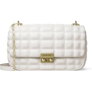 imageMichael Kors Tribeca Large Convertible Chain Shoulder BagGoldtone HardwareLight Cream