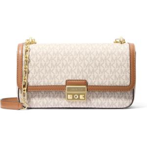 imageMichael Kors Tribeca Large Convertible Chain Shoulder BagGoldtone HardwareVanillaAcorn