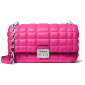 imageMichael Kors Tribeca Large Convertible Chain Shoulder BagSilvertone HardwareWild Berry
