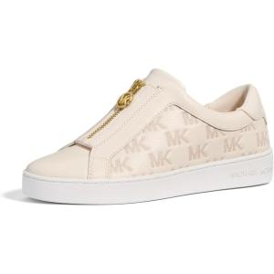 imageMichael Kors Womens Keaton Zip Slip on Sneaker Lace UpLight Cream