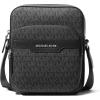 imageMichael Kors Hudson Double Zip Mini Flight BagSilver TonehardwareBlack