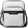 imageMichael Kors Hudson Double Zip Mini Flight BagSilver TonehardwareBright White