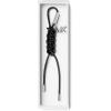 imageMichael Kors Braided Charm Key ChainSilvertone HardwareBlack