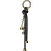 imageMichael Kors Speckled Cord Charm Key Chain BlackGoldtone HardwareBlack
