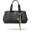 imageMichael Kors Speckled Cord Charm Key Chain BlackGoldtone HardwareBlack