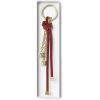 imageMichael Kors Speckled Cord Charm Key Chain BlackGoldtone HardwareCrimson