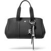 imageMichael Kors Speckled Cord Charm Key Chain BlackSilvertone HardwareBlack