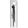 imageMichael Kors Speckled Cord Charm Key Chain BlackSilvertone HardwareBlack