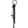imageMichael Kors Speckled Cord Charm Key Chain BlackSilvertone HardwareBlack