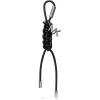 imageMichael Kors Braided Charm Key ChainSilvertone HardwareBlack