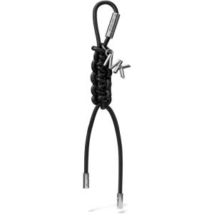imageMichael Kors Braided Charm Key ChainSilvertone HardwareBlack