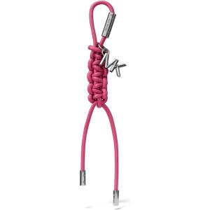 imageMichael Kors Braided Charm Key ChainSilvertone HardwareWild Berry