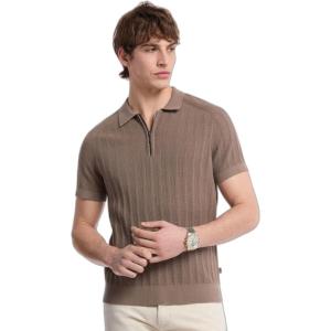 imageMichael Kors Mens Zip Placket PoloChestnut