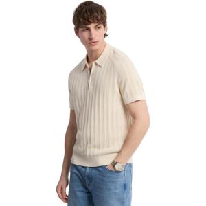 imageMichael Kors Mens Zip Placket PoloSoft Ecru