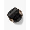 imageMichael Kors Mens Hudson City Buckle Backpack GunmetalHardwareSignatureImperial Blue One SizeSilver TonehardwareBirch