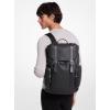 imageMichael Kors Mens Hudson City Buckle Backpack GunmetalHardwareSignatureImperial Blue One SizeSilver TonehardwareBlack