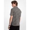 imageMichael Kors Mens Short Sleeve Curved Hem Floral Camp ShirtChestnut