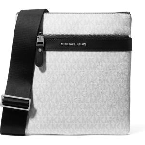 imageMichael Kors Hudson Flat CrossbodyLight GunmetalhardwareBright White