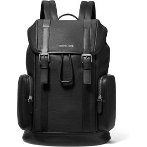 imageMichael Kors Mens Hudson City Buckle Backpack GunmetalHardwareSignatureImperial Blue One SizeSilver TonehardwareBlack
