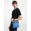 imageMichael Kors Hudson Flat Crossbody Light GunmetalHardwareImperial Blue