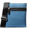 imageMichael Kors Hudson Flat Crossbody Light GunmetalHardwareImperial Blue