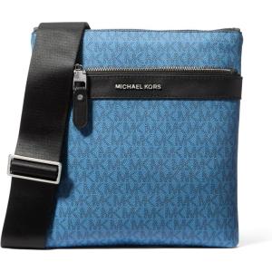 imageMichael Kors Hudson Flat Crossbody Light GunmetalHardwareImperial Blue