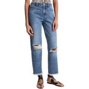 imageMichael Kors Womens Frayed Distressed JeanDusk Blue Wash