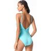 imageMichael Kors Womens Solid Draped Plunge One Piece SwimsuitTurquoise