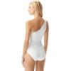 imageMichael Kors Womens Solid Logo Ring Shoulder One PieceWhite