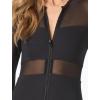 imageWomens Mesh Longsleeve Zipfront 1pcBlack