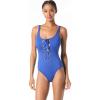 imageMichael Kors Womens Solid Lace Up Grommet One PieceBright Royal