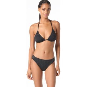 imageMichael Kors Womens Laser Cut Triangle Bra TopBlack