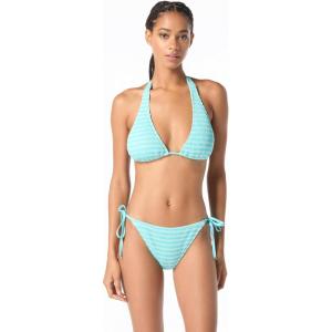 imageMichael Kors Womens Textured Stripe String Bikini TopBlue