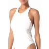 imageMichael Kors Womens Laser Cut Zip Front Highneck One PieceWhite